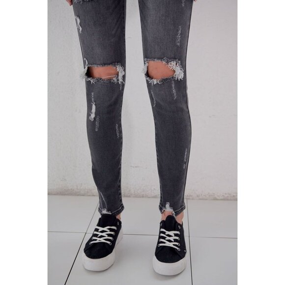 KanCan Cora Estilo Light Gray Mid Rise Super Skinny Jeans Women's Sz 13/30 - Picture 3 of 15
